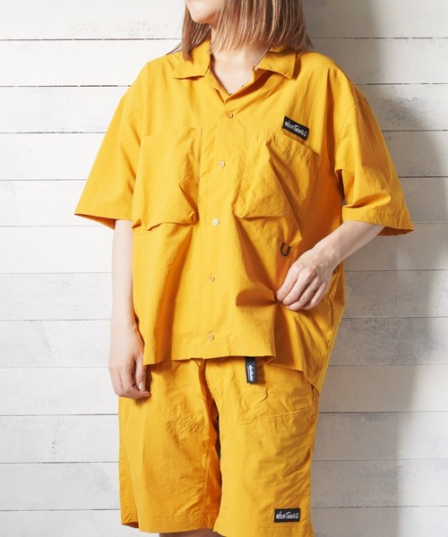 WILD THINGS(ワイルドシングス)の「/WILD THINGS/S/S CAMP SHIRT(シャツ/ブラウス・レディース・ブラック/グレー系その他/マスタード/マルチ・SMALL/MEDIUM/LARGE/X-LARGE)」の4枚目の写真