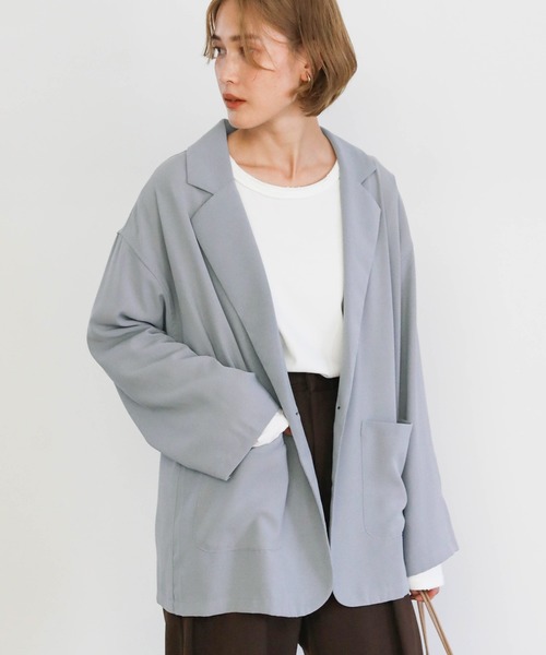 select MOCA（セレクトモカ）の「2021 SS テーラードジャケット（テーラードジャケット・レディース・ブラック/ブラウン/サックスブルー/ネイビー/アイボリー/ミント・FREE）」の6枚目の写真