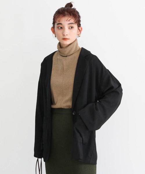 select MOCA（セレクトモカ）の「2021 SS テーラードジャケット（テーラードジャケット・レディース・ブラック/ブラウン/サックスブルー/ネイビー/アイボリー/ミント・FREE）」の3枚目の写真