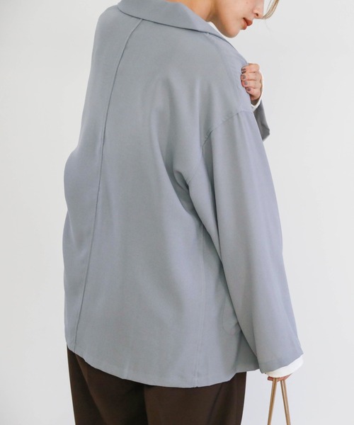 select MOCA（セレクトモカ）の「2021 SS テーラードジャケット（テーラードジャケット・レディース・ブラック/ブラウン/サックスブルー/ネイビー/アイボリー/ミント・FREE）」の17枚目の写真