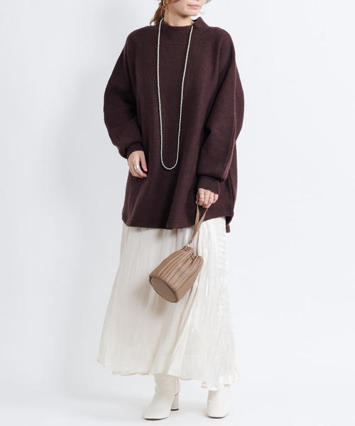 DouDou（ドゥドゥ）の「ポンチョ風プルオーバー（ニット/セーター・レディース・オフホワイト/ダークブラウン/イエロー・FREE）」の22枚目の写真