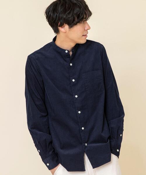 coen（コーエン）の「テキサスコットンコーデュロイバンドカラーシャツ（シャツ/ブラウス・メンズ・オリーブ/ベージュ/ネイビー・LARGE/MEDIUM/SMALL/X-LARGE）」の18枚目の写真