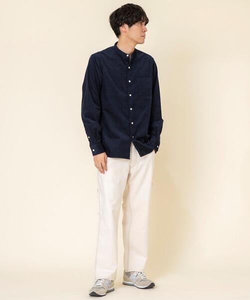 coen（コーエン）の「テキサスコットンコーデュロイバンドカラーシャツ（シャツ/ブラウス・メンズ・オリーブ/ベージュ/ネイビー・LARGE/MEDIUM/SMALL/X-LARGE）」の20枚目の写真