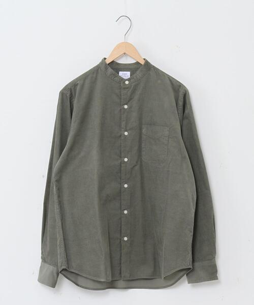 coen（コーエン）の「テキサスコットンコーデュロイバンドカラーシャツ（シャツ/ブラウス・メンズ・オリーブ/ベージュ/ネイビー・LARGE/MEDIUM/SMALL/X-LARGE）」の12枚目の写真