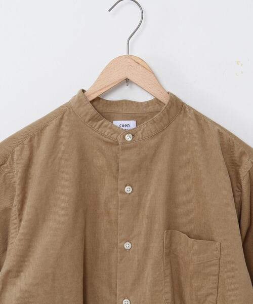 coen（コーエン）の「テキサスコットンコーデュロイバンドカラーシャツ（シャツ/ブラウス・メンズ・オリーブ/ベージュ/ネイビー・LARGE/MEDIUM/SMALL/X-LARGE）」の17枚目の写真
