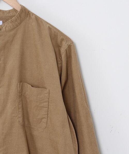 coen（コーエン）の「テキサスコットンコーデュロイバンドカラーシャツ（シャツ/ブラウス・メンズ・オリーブ/ベージュ/ネイビー・LARGE/MEDIUM/SMALL/X-LARGE）」の6枚目の写真