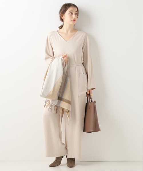 Vネックオールインワン つなぎ オールインワン Noble ノーブル のファッション