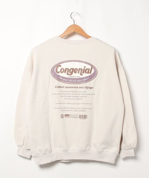 tiptop（ティップトップ）の「2020AW オーバルロゴ裏起毛ビッグスウェット（スウェット・レディース・パープル/ブルー/アイボリー/スミクロ/オフホワイト/ブラック/ダークグリーン・FREE）」の21枚目の写真