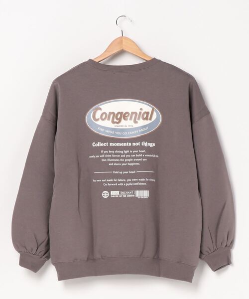 tiptop（ティップトップ）の「2020AW オーバルロゴ裏起毛ビッグスウェット（スウェット・レディース・パープル/ブルー/アイボリー/スミクロ/オフホワイト/ブラック/ダークグリーン・FREE）」の22枚目の写真