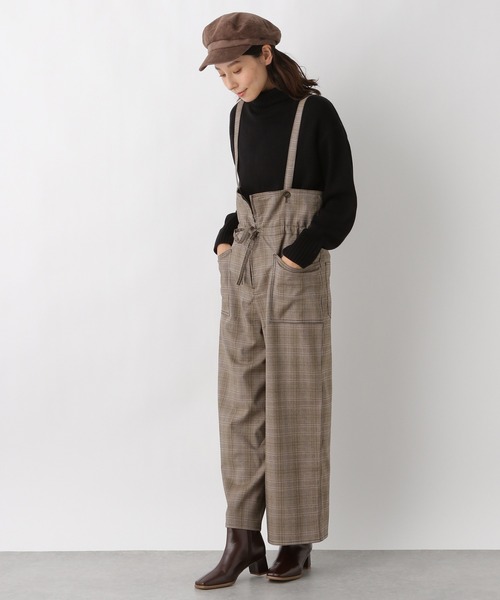 LEPSIM(レプシィム)の「アレンジチェックサロペット 922211(サロペット/オーバーオール・レディース・チャコールグレー/ブラウン/グレー・MEDIUM/LARGE)」の6枚目の写真