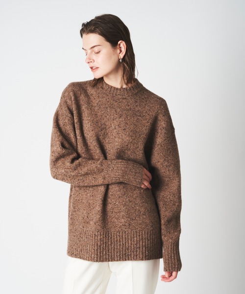 N.O.R.C（ノーク）の「ウールネップロングシルエットニット（ニット