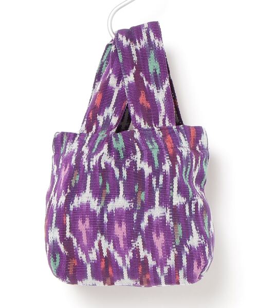 TIME WILL TELL WORKS（タイムウィルテルワークス）の「IKAT TOTE BAG MINI / イカットトートバッグミニ（トートバッグ・レディース・インディゴブルー/パープル・ONE SIZE）」の3枚目の写真
