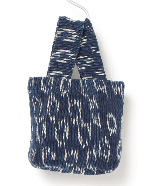TIME WILL TELL WORKS（タイムウィルテルワークス）の「IKAT TOTE BAG MINI / イカットトートバッグミニ（トートバッグ・レディース・インディゴブルー/パープル・ONE SIZE）」の4枚目の写真