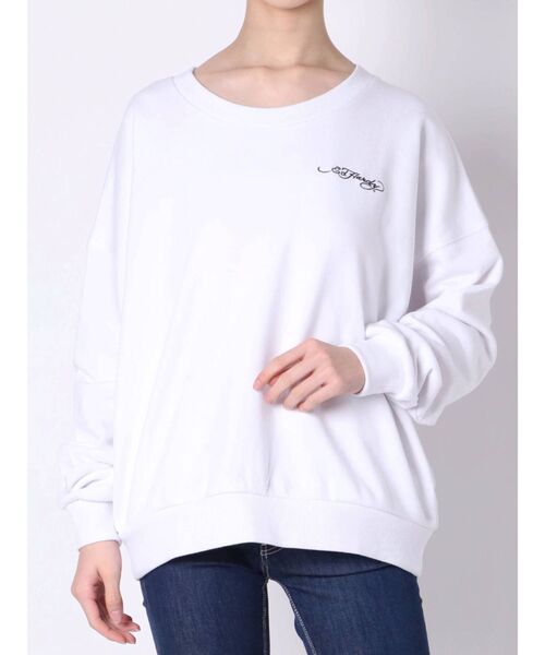 Ed Hardy(エドハーディー)の「GYDA×Edhardy スウェットプルオーバー(スウェット・レディース・オフホワイト/チャコールグレー/ピンク・FREE)」の20枚目の写真