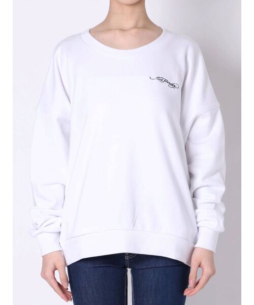 Ed Hardy(エドハーディー)の「GYDA×Edhardy スウェットプルオーバー(スウェット・レディース・オフホワイト/チャコールグレー/ピンク・FREE)」の21枚目の写真