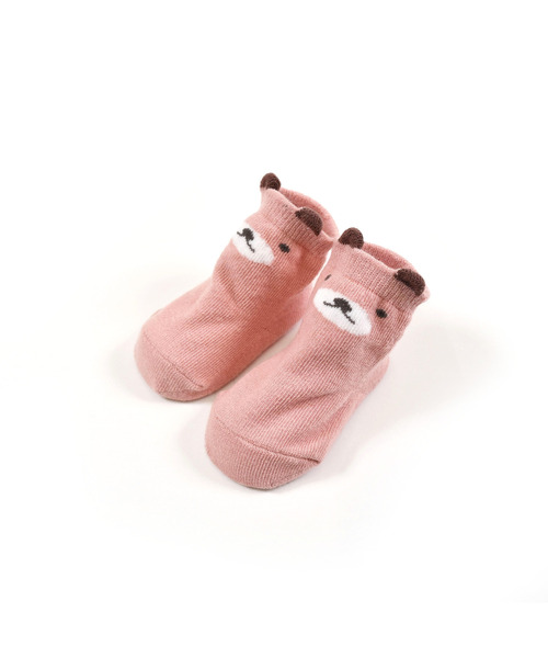 birthday party（バースデイパーティー）の「birthday party /アニマルショートソックスベビー (9~11cm)（その他ベビー用品・キッズ・ピンク/オフホワイト/グレー/ベージュ・9）」の4枚目の写真