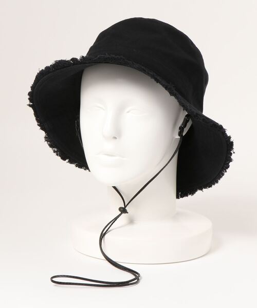 koe（コエ）の「RUBEN フリンジバケットハット（ハット・レディース・ホワイト/ブラック・FREE）」の2枚目の写真