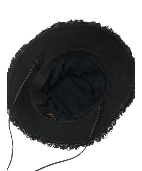 koe（コエ）の「RUBEN フリンジバケットハット（ハット・レディース・ホワイト/ブラック・FREE）」の5枚目の写真