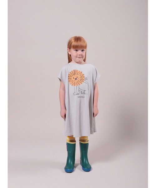 BOBO CHOSES（ボボショーズ）の「Pet A Lion Jersey Dress（ワンピース・キッズ・ライトグレー・2-3YEAR/4-5YEAR）」の3枚目の写真