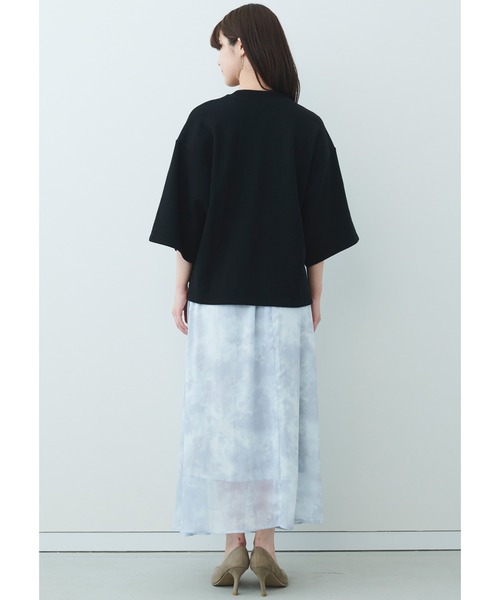 IEDIT（イディット）の「ＩＥＤＩＴ　カリフォルニアコットンのワイドスリーブトップス（Tシャツ/カットソー・レディース・ブラック/グリーン・MEDIUM/LARGE/XX-LARGE/X-LARGE/SMALL/XXX-LARGE）」の7枚目の写真
