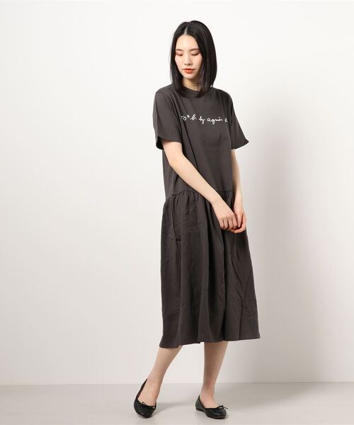 ★超美品 アニエスベー ロング ワンピース グレー スリット 秋物 agnes ワンピース｜ウィメンズ｜agnès b.｜アニエスベー公式オンライン