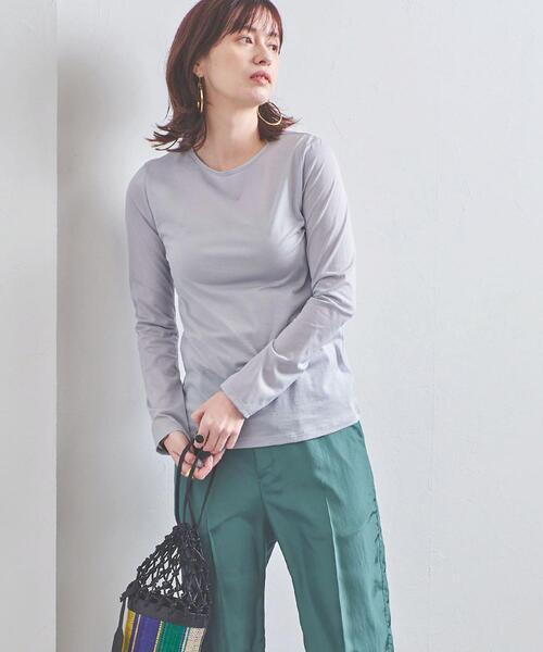 UNITED ARROWS（ユナイテッドアローズ）の「UBC シアー ロングスリーブ Tシャツ◆（Tシャツ/カットソー・レディース・ライトグレー/ブラック/オフホワイト・FREE）」の3枚目の写真