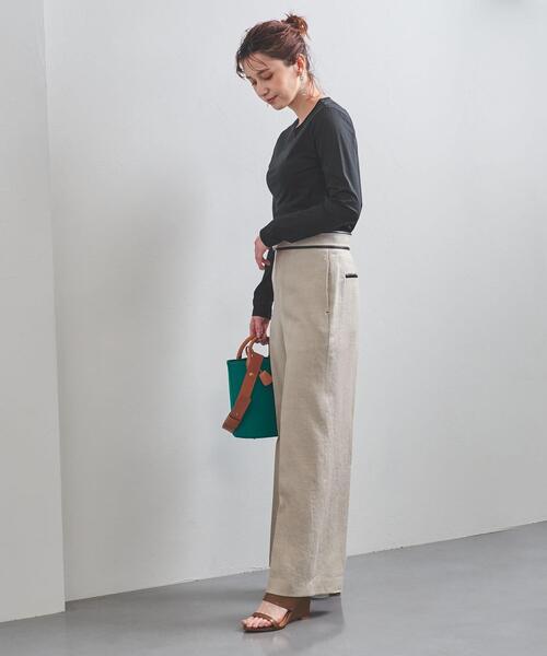 UNITED ARROWS（ユナイテッドアローズ）の「UBC シアー ロングスリーブ Tシャツ◆（Tシャツ/カットソー・レディース・ライトグレー/ブラック/オフホワイト・FREE）」の21枚目の写真