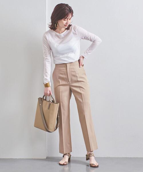 UNITED ARROWS（ユナイテッドアローズ）の「UBC シアー ロングスリーブ Tシャツ◆（Tシャツ/カットソー・レディース・ライトグレー/ブラック/オフホワイト・FREE）」の18枚目の写真