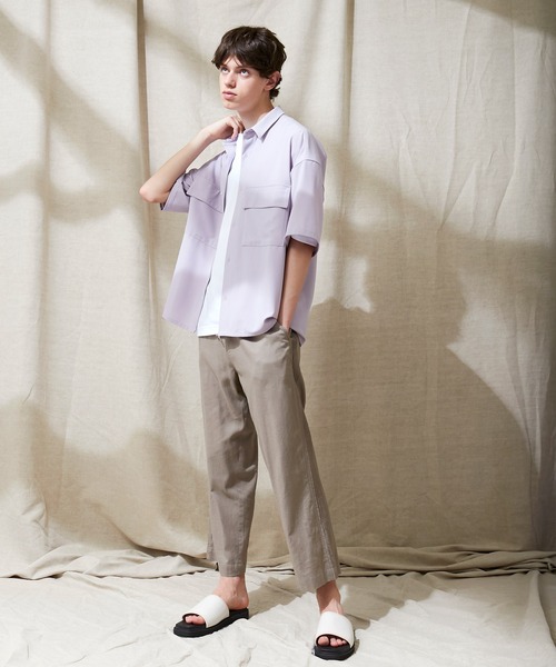 EMMA CLOTHES（エマクローズ）の「スクエアトゥワンストラップサンダル EMMA CLOTHES（サンダル・メンズ・ブラック/オフホワイト/グレイッシュベージュ・S/M/L）」の7枚目の写真