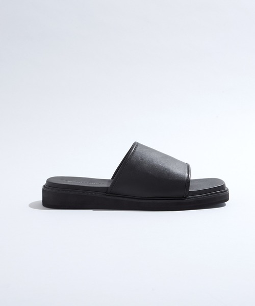 EMMA CLOTHES（エマクローズ）の「スクエアトゥワンストラップサンダル EMMA CLOTHES（サンダル・メンズ・ブラック/オフホワイト/グレイッシュベージュ・S/M/L）」の13枚目の写真