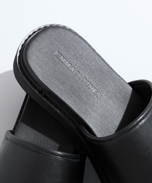 EMMA CLOTHES（エマクローズ）の「スクエアトゥワンストラップサンダル EMMA CLOTHES（サンダル・メンズ・ブラック/オフホワイト/グレイッシュベージュ・S/M/L）」の16枚目の写真