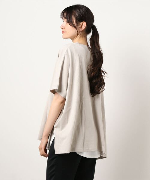 RAG MACHINE(ラグマシーン)の「【RAG MACHINE】レイヤードカフタンTシャツ(Tシャツ/カットソー・レディース・ライトベージュ/ブラウン/ベージュ・M/L)」の7枚目の写真