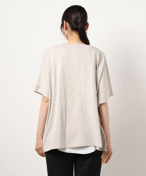 RAG MACHINE(ラグマシーン)の「【RAG MACHINE】レイヤードカフタンTシャツ(Tシャツ/カットソー・レディース・ライトベージュ/ブラウン/ベージュ・M/L)」の6枚目の写真