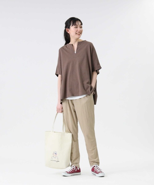 RAG MACHINE(ラグマシーン)の「【RAG MACHINE】レイヤードカフタンTシャツ(Tシャツ/カットソー・レディース・ライトベージュ/ブラウン/ベージュ・M/L)」の10枚目の写真