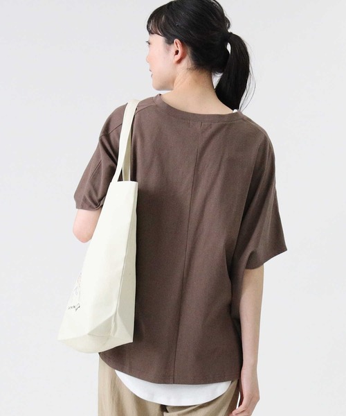 RAG MACHINE(ラグマシーン)の「【RAG MACHINE】レイヤードカフタンTシャツ(Tシャツ/カットソー・レディース・ライトベージュ/ブラウン/ベージュ・M/L)」の11枚目の写真
