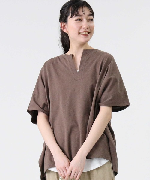 RAG MACHINE(ラグマシーン)の「【RAG MACHINE】レイヤードカフタンTシャツ(Tシャツ/カットソー・レディース・ライトベージュ/ブラウン/ベージュ・M/L)」の13枚目の写真