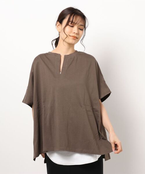 RAG MACHINE(ラグマシーン)の「【RAG MACHINE】レイヤードカフタンTシャツ(Tシャツ/カットソー・レディース・ライトベージュ/ブラウン/ベージュ・M/L)」の14枚目の写真