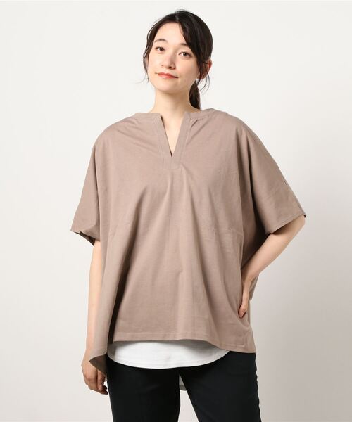 RAG MACHINE(ラグマシーン)の「【RAG MACHINE】レイヤードカフタンTシャツ(Tシャツ/カットソー・レディース・ライトベージュ/ブラウン/ベージュ・M/L)」の18枚目の写真