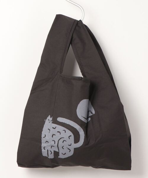 392 plusm(サンキューニプリュスエム)の「TC square bag MINI(エコバッグ/サブバッグ・レディース・ブラック/グリーン/ナチュラル/ライトパープル・FREE)」の2枚目の写真