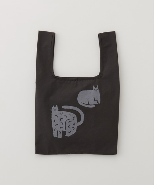 392 plusm(サンキューニプリュスエム)の「TC square bag MINI(エコバッグ/サブバッグ・レディース・ブラック/グリーン/ナチュラル/ライトパープル・FREE)」の9枚目の写真