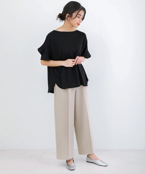 Bou Jeloud(ブージュルード)の「袖フリルブラウス(シャツ/ブラウス・レディース・ホワイト/ブラック/A/グレイッシュベージュ/ピンク・FREE)」の13枚目の写真