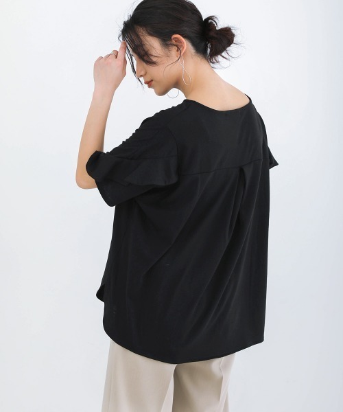 Bou Jeloud(ブージュルード)の「袖フリルブラウス(シャツ/ブラウス・レディース・ホワイト/ブラック/A/グレイッシュベージュ/ピンク・FREE)」の16枚目の写真