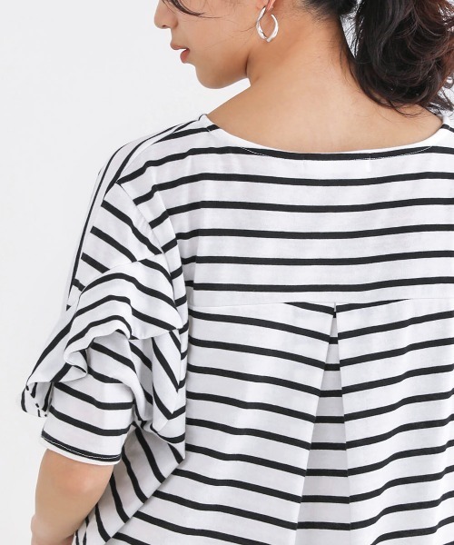 Bou Jeloud(ブージュルード)の「袖フリルブラウス(シャツ/ブラウス・レディース・ホワイト/ブラック/A/グレイッシュベージュ/ピンク・FREE)」の20枚目の写真