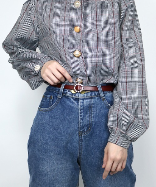 paravion（パラビオン）の「K/スカラップベルト（ベルト・レディース・ブラック/ブラウン/ダークブラウン/ベージュ・ONESIZE）」の4枚目の写真