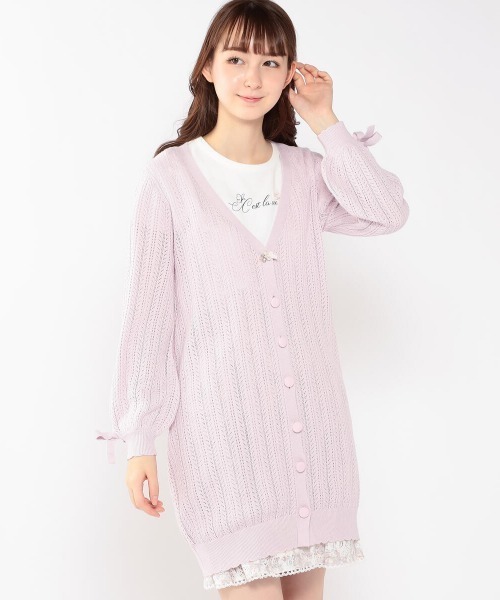 LODISPOTTO(ロディスポット)の「ロイヤルガーデンカーディガン(カーディガン/ボレロ・レディース・ホワイト/ピンク・MEDIUM)」の9枚目の写真