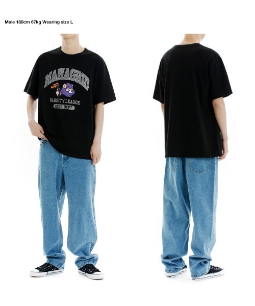 MAHAGRID（マハグリッド）の「『mahagrid/マハグリッド』COBY VARSITY TEE/コビーカレッジ 半袖Tシャツ（Tシャツ/カットソー・メンズ・ホワイト/ブラック/ネイビー/ブルー・L/M）」の7枚目の写真