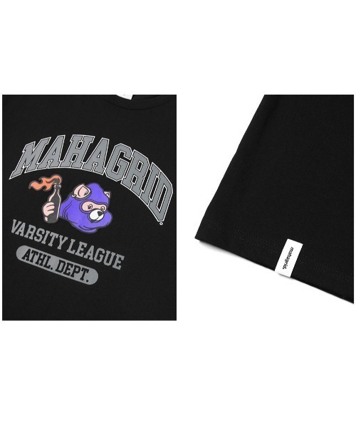 MAHAGRID（マハグリッド）の「『mahagrid/マハグリッド』COBY VARSITY TEE/コビーカレッジ 半袖Tシャツ（Tシャツ/カットソー・メンズ・ホワイト/ブラック/ネイビー/ブルー・L/M）」の8枚目の写真
