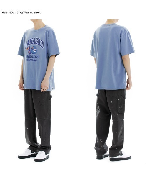 MAHAGRID（マハグリッド）の「『mahagrid/マハグリッド』COBY VARSITY TEE/コビーカレッジ 半袖Tシャツ（Tシャツ/カットソー・メンズ・ホワイト/ブラック/ネイビー/ブルー・L/M）」の11枚目の写真