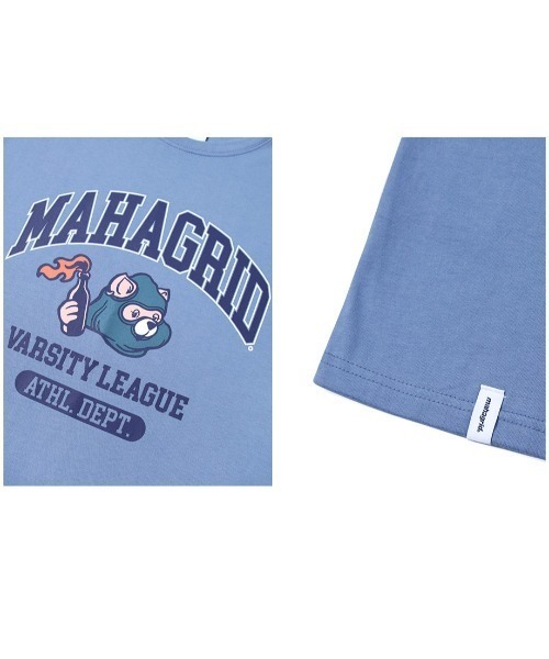 MAHAGRID（マハグリッド）の「『mahagrid/マハグリッド』COBY VARSITY TEE/コビーカレッジ 半袖Tシャツ（Tシャツ/カットソー・メンズ・ホワイト/ブラック/ネイビー/ブルー・L/M）」の12枚目の写真