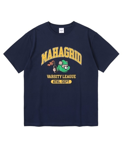 MAHAGRID（マハグリッド）の「『mahagrid/マハグリッド』COBY VARSITY TEE/コビーカレッジ 半袖Tシャツ（Tシャツ/カットソー・メンズ・ホワイト/ブラック/ネイビー/ブルー・L/M）」の17枚目の写真